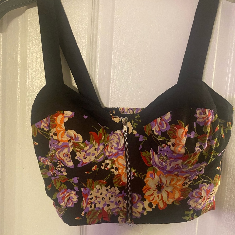 Floral Crop Top Bralette